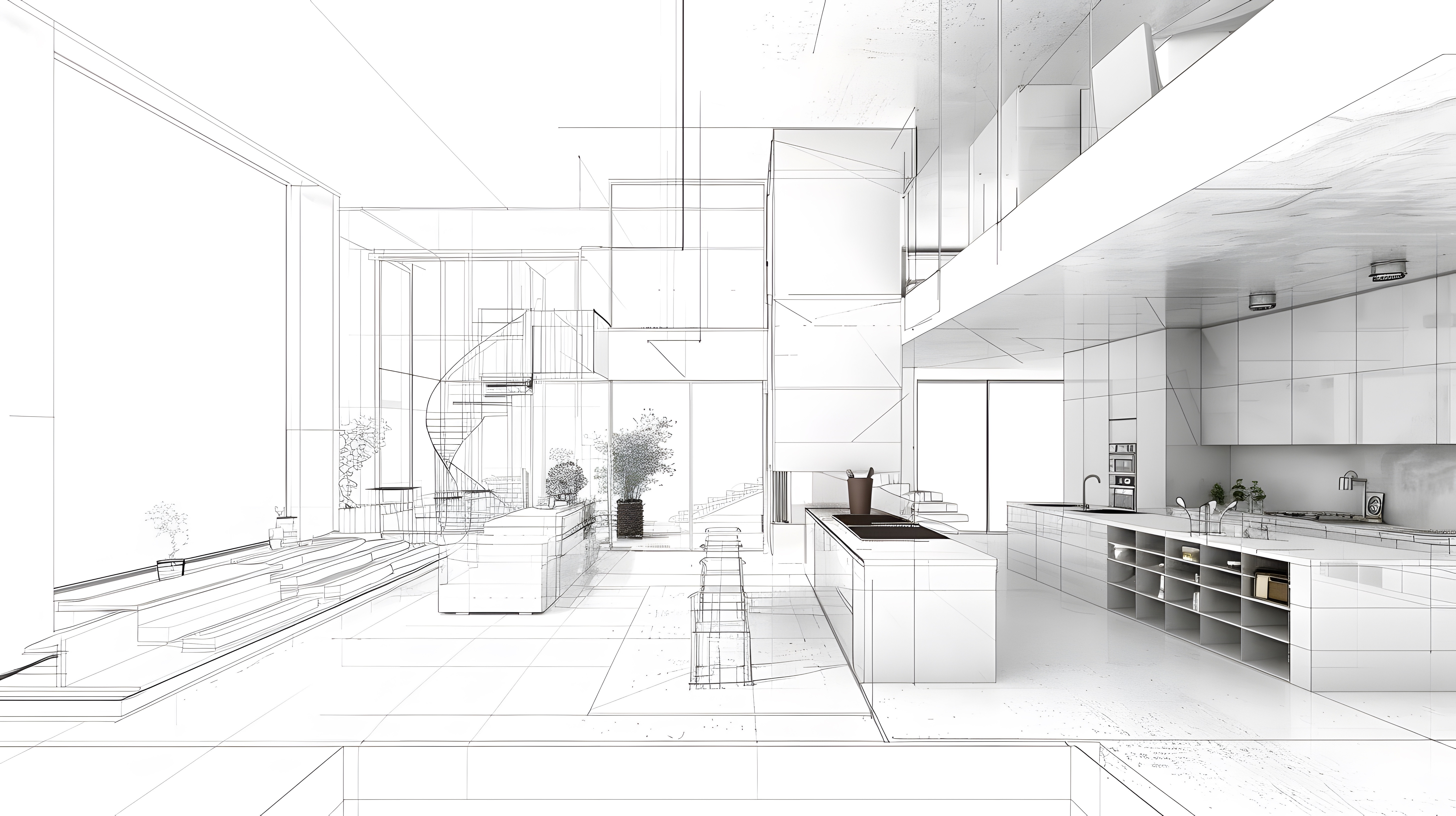 Home interior blueprint